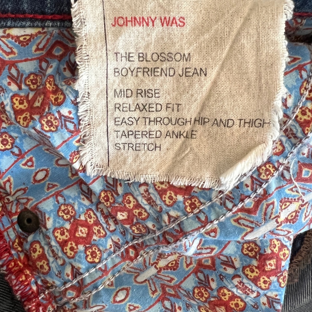Full length Women’s Johnny Was Embroidered Blossom Boyfriend Jeans size 32 JWLA - Picture 11 of 11